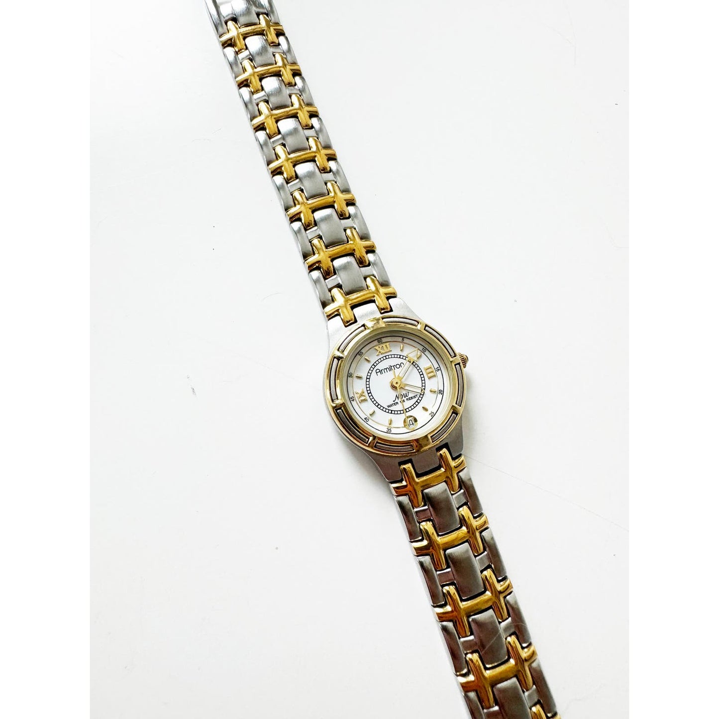 Vintage Two Tone Watch with Roman Numeral Face l Armitron
