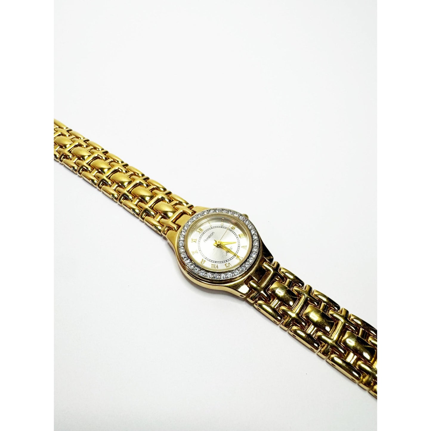 Vintage Gold Watch with Crystal Face l Armitron