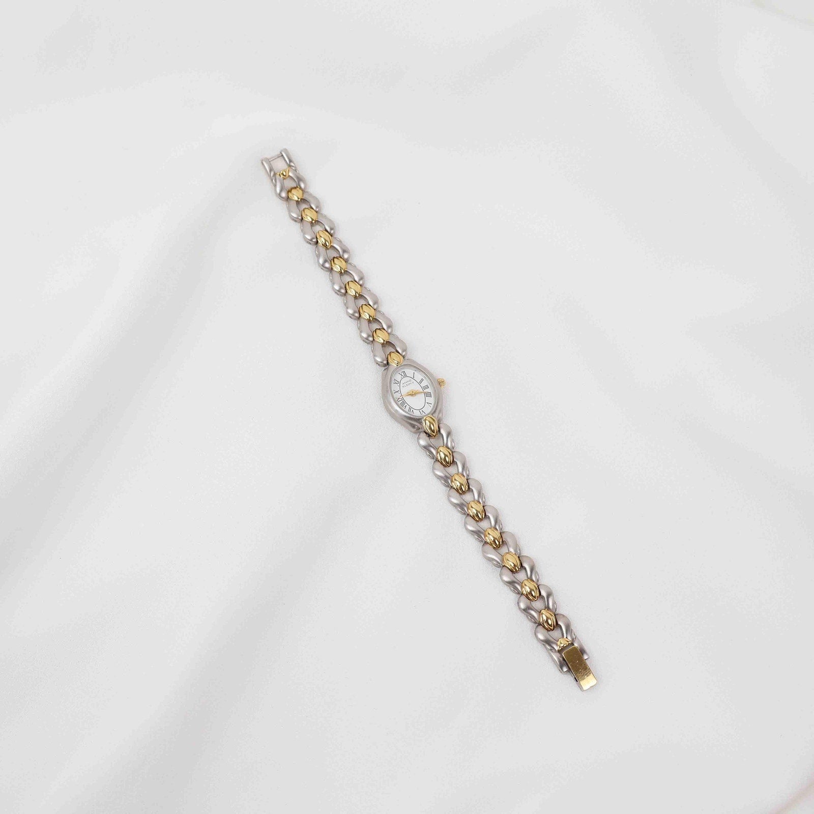 Vintage Anne Klein Oval Face Watch – Two Tone Bracelet (Working Battery)
