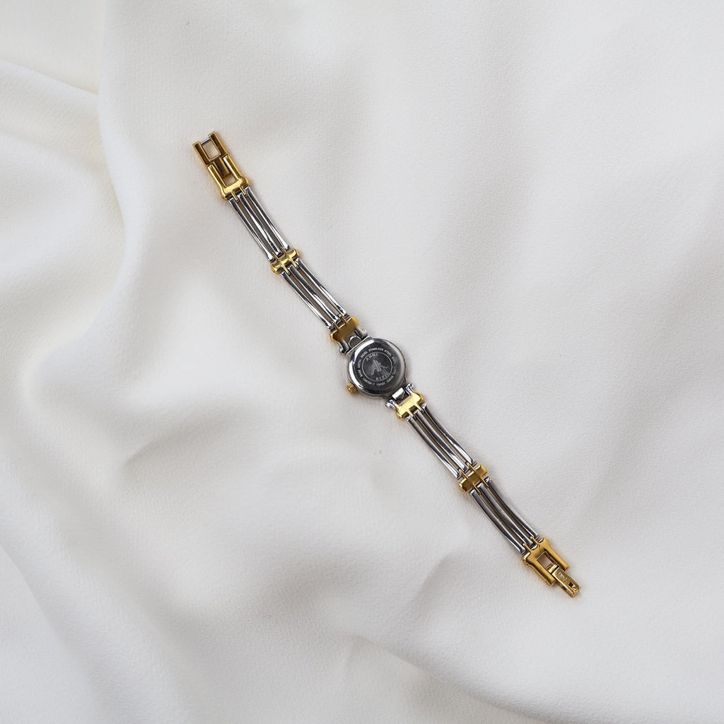 Vintage Anne Klein Two Tone Cocktail Watch with Opal Face