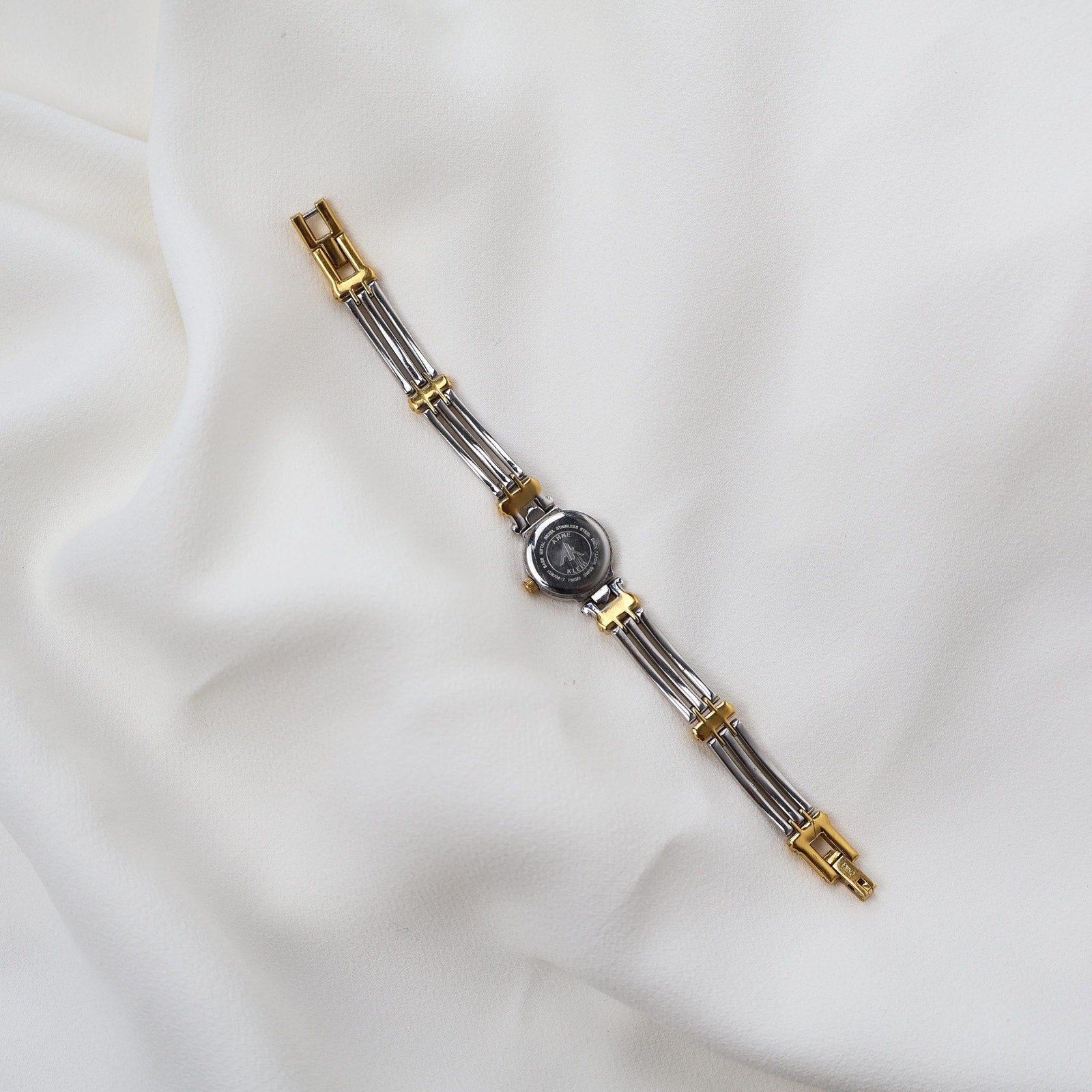 Vintage Anne Klein Two Tone Cocktail Watch with Opal Face