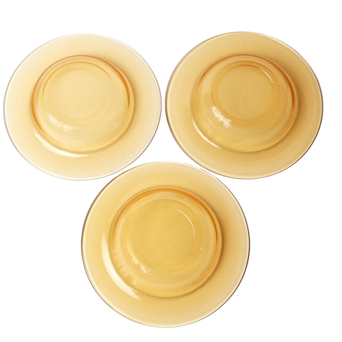 Vintage Yellow Glass Bowls: Set of 3
