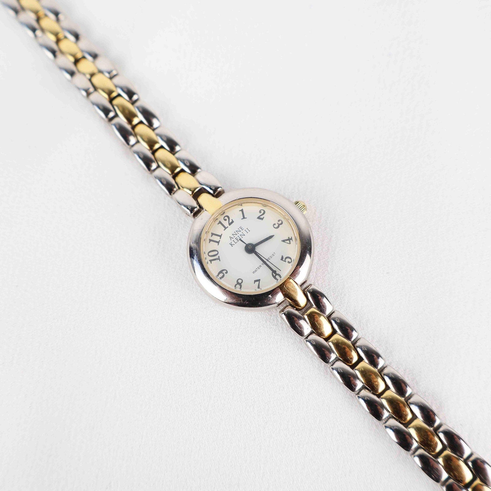 Vintage Anne Klein Circle Face Watch – Two Tone Bracelet (Working Battery)
