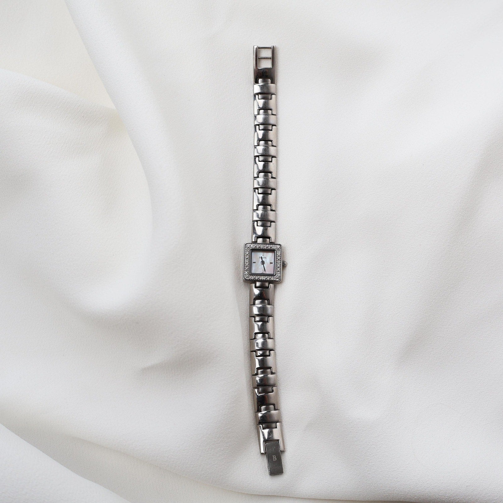 Vintage Bulova Opal Square Face Watch