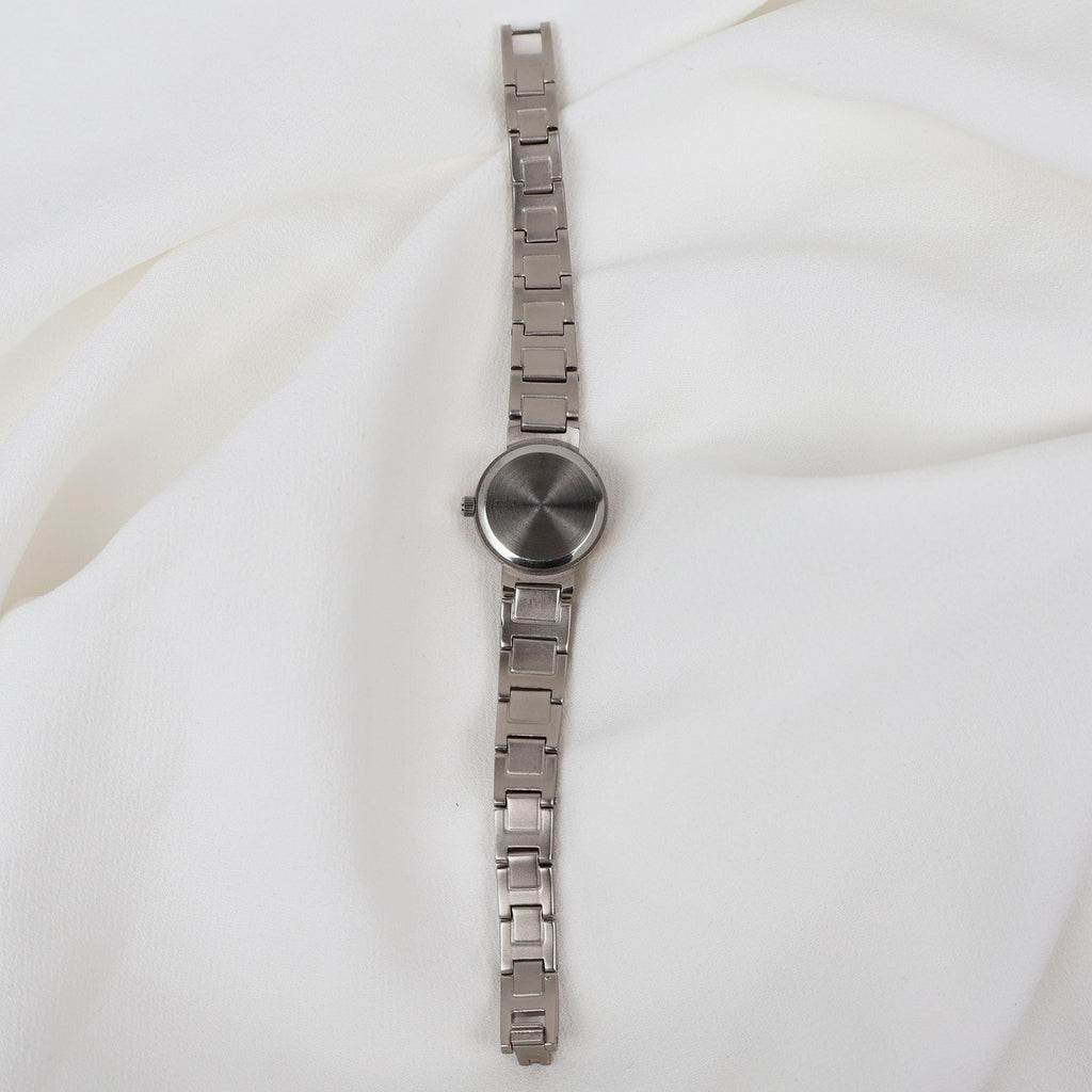 Vintage Silver Anne Klein Watch with Circle Face