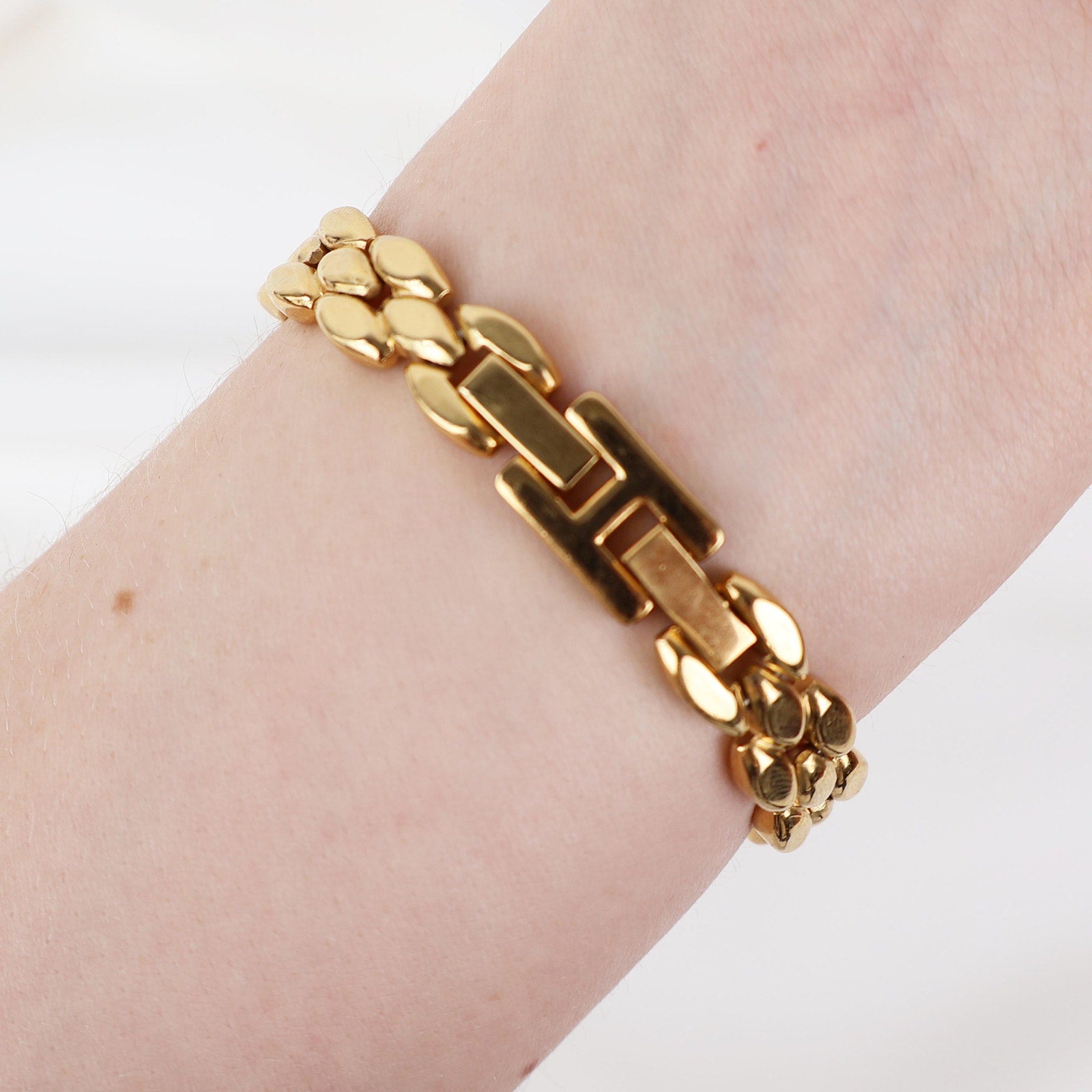 Vintage Gold Tone Kathie Lee Bracelet Watch