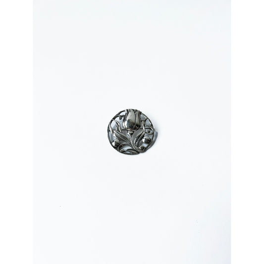 Vintage Tulip Sterling Silver Brooch