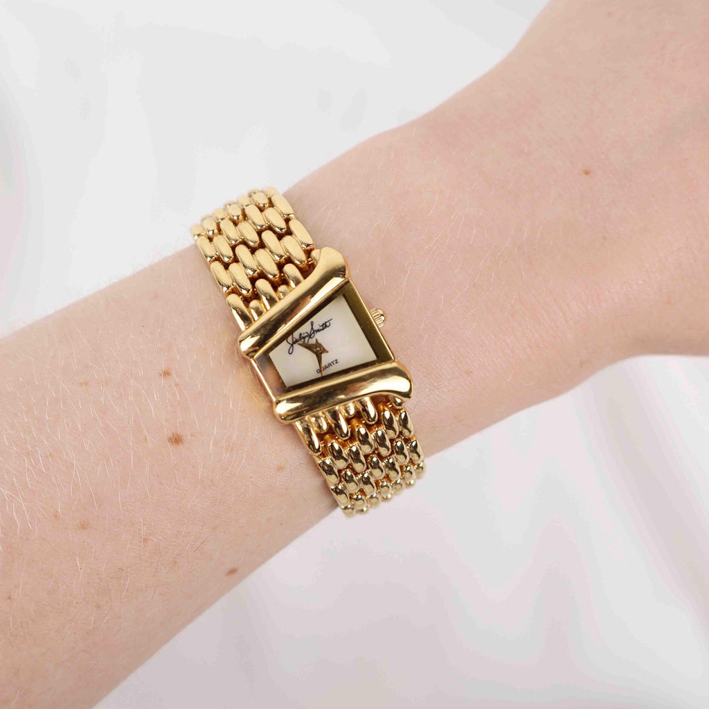 Vintage Jacklyn Smith Watch – Gold Tone Bracelet (Working Battery)