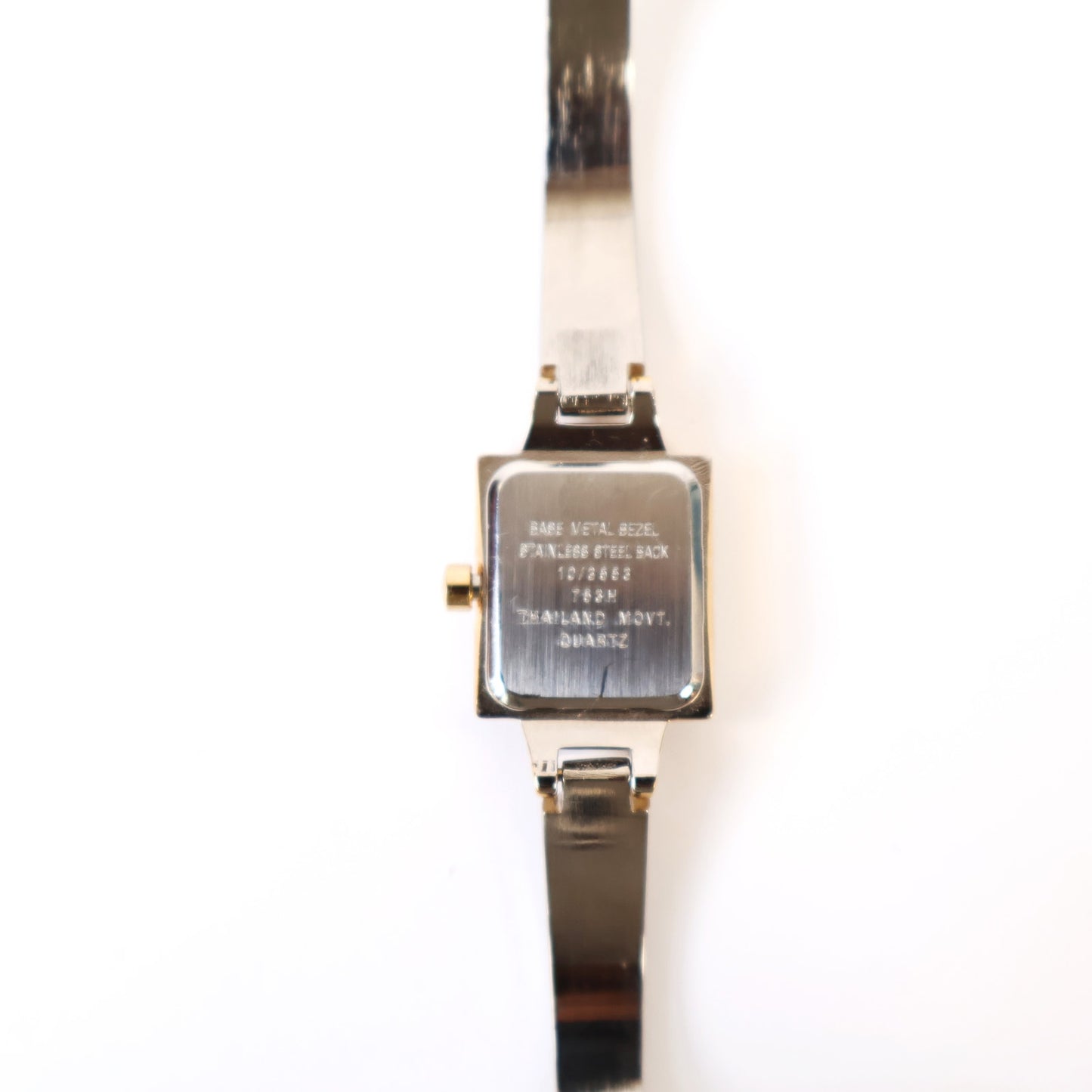 Vintage Two-Toned Watch with Metallic Square Face | ANNE KLEIN II