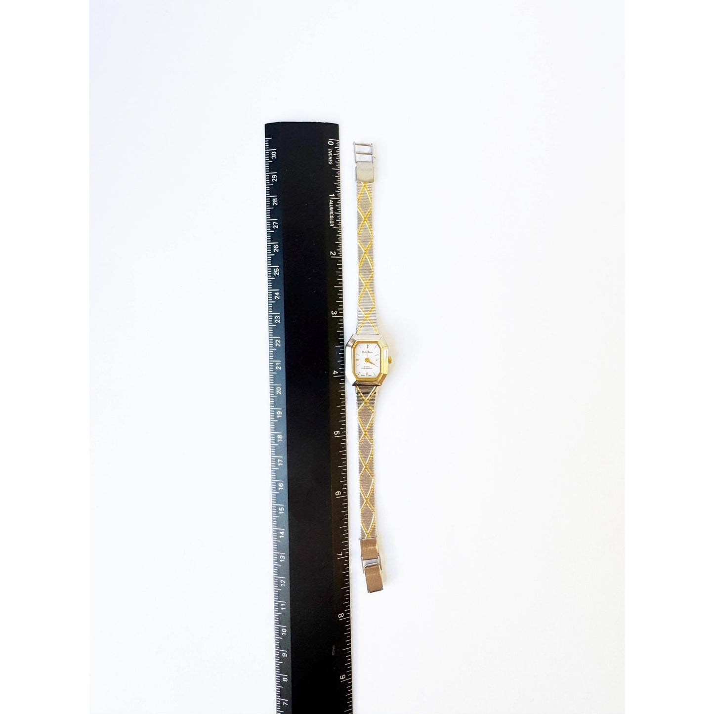 Vintage Small Two Tone Watch with Octagonal White Face | Philip Persio