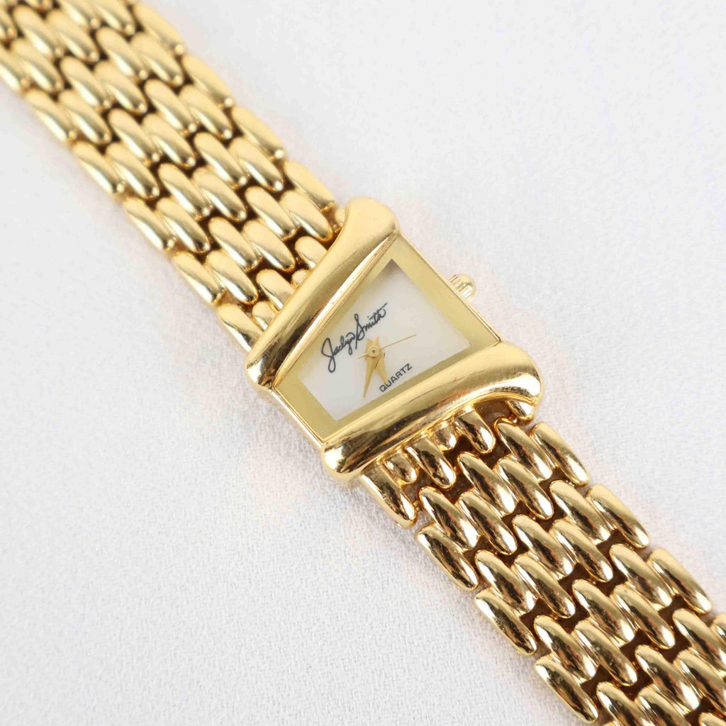 Vintage Jacklyn Smith Watch – Gold Tone Bracelet (Working Battery)