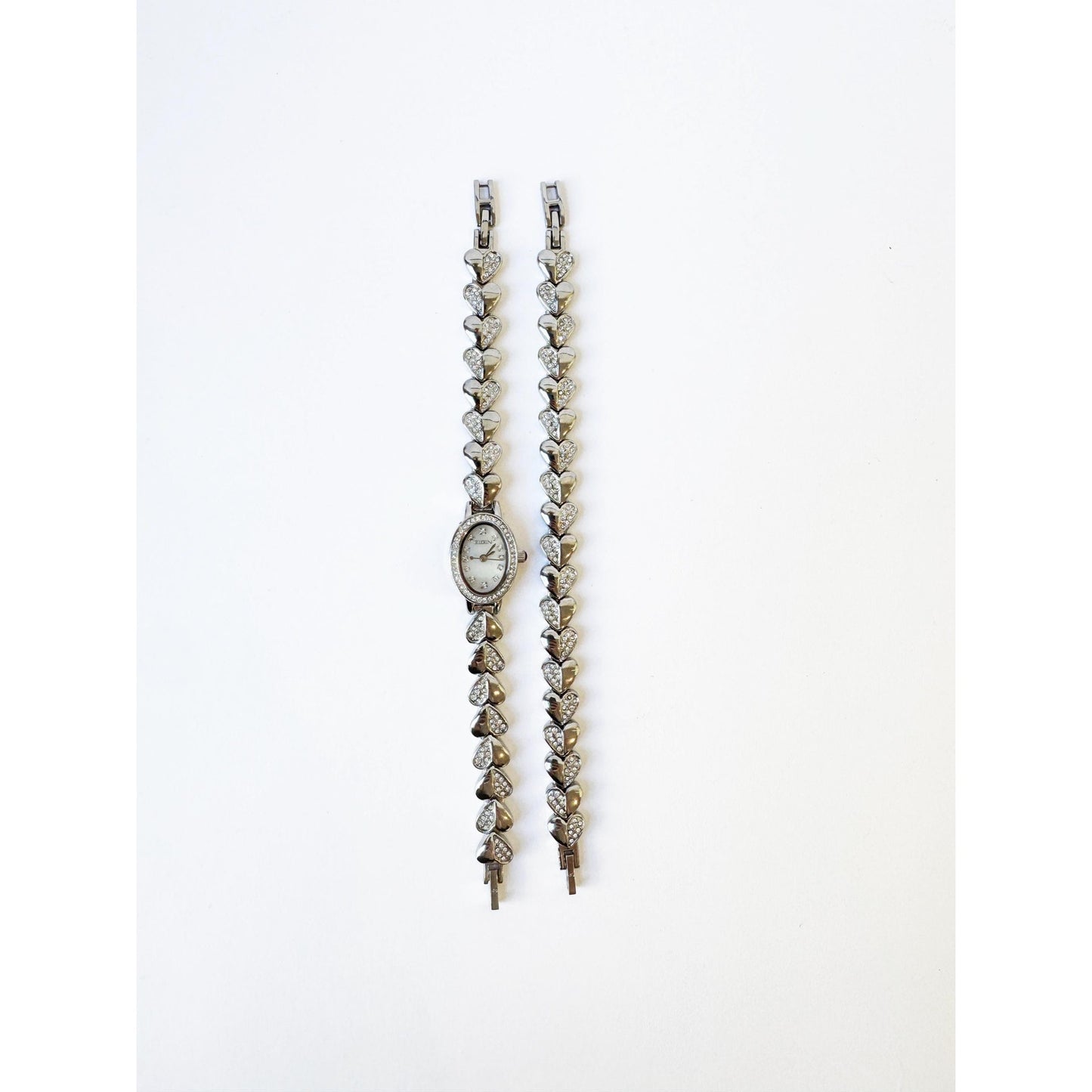 Watch Necklace | Vintage One of a Kind Silver Watch Choker with Diamond Embellishments