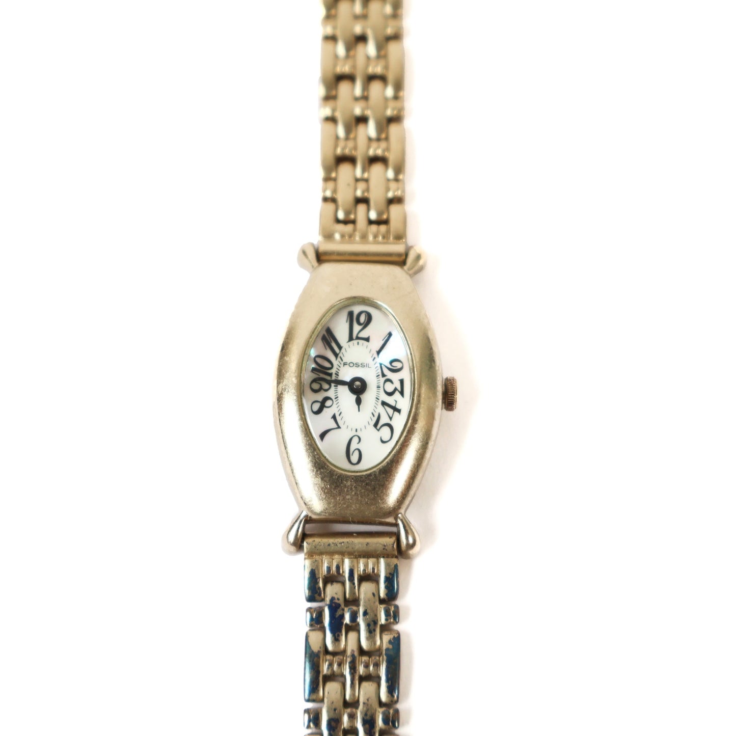 Vintage Gold Watch with Mother of Pearl Face | FOSSIL