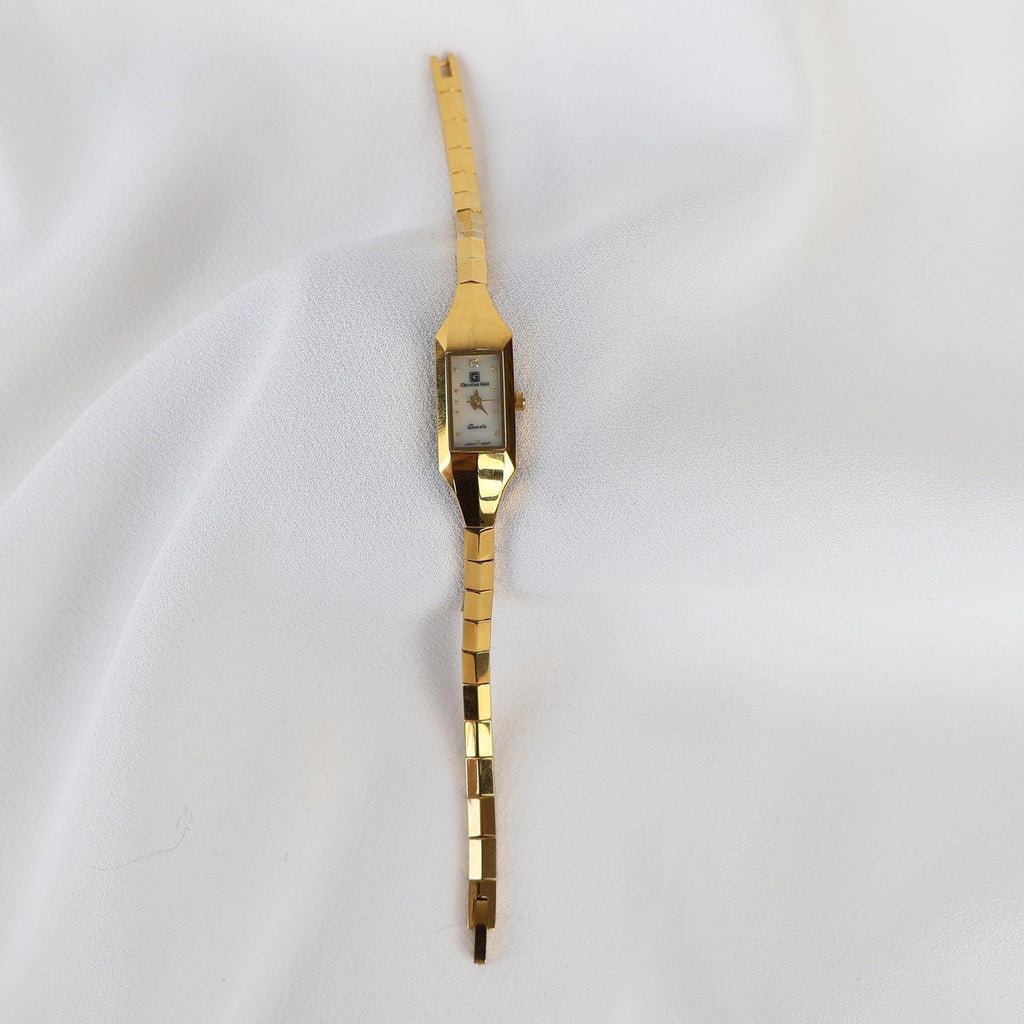 Vintage 18k Gold Plated Christian Gold Watch