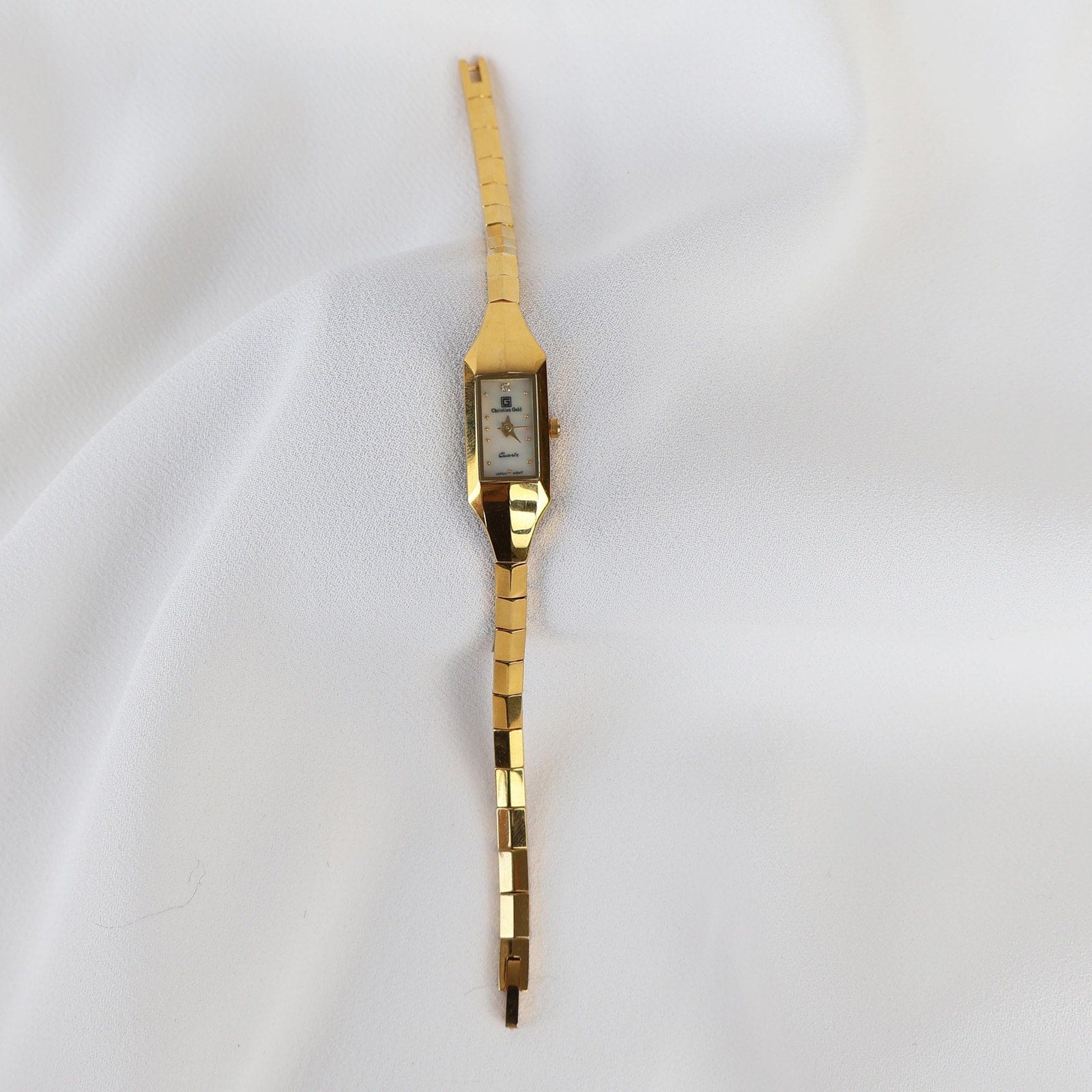 Vintage 18k Gold Plated Christian Gold Watch