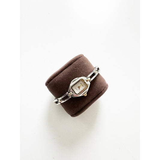 Vintage Two Tone Watch with Dimond Face Thin Band