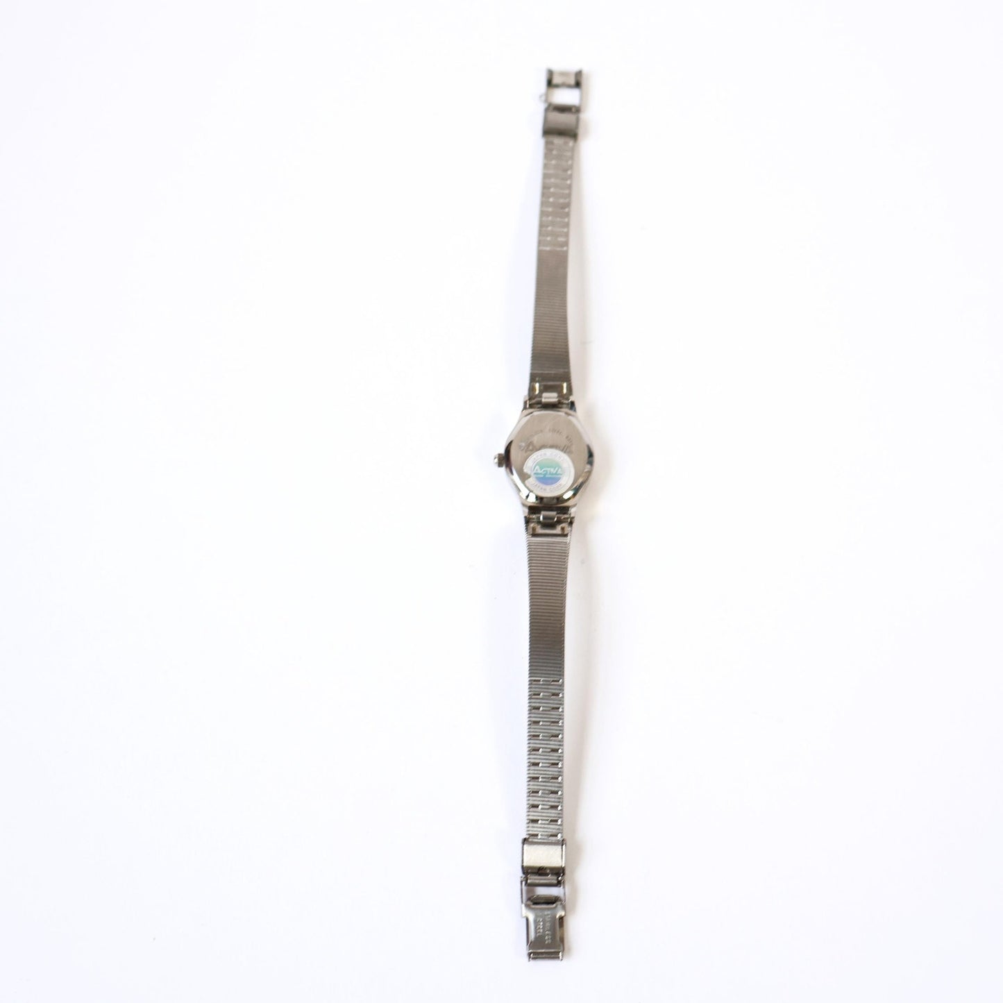 Vintage Silver Watch with Pink Round Face | ACTIVA