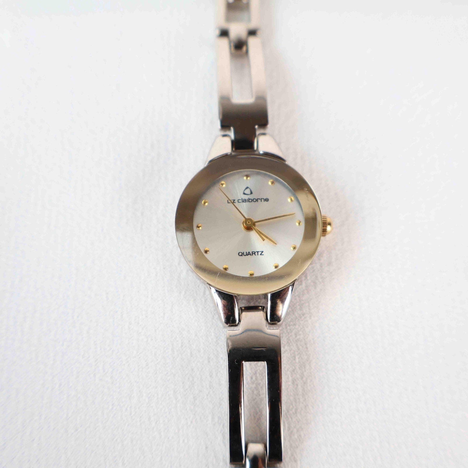 Vintage Two Tone Liz Claiborne Watch with Round Face