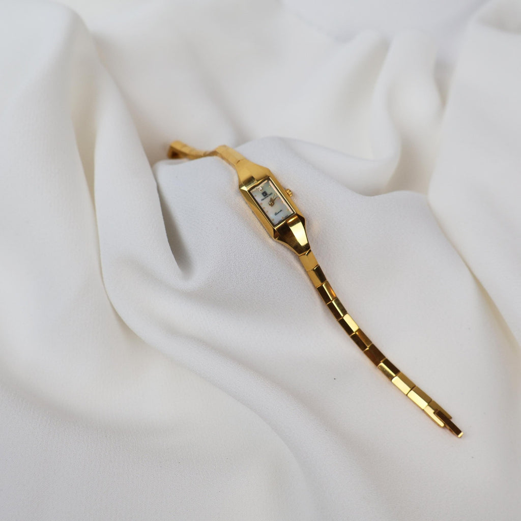Vintage 18k Gold Plated Christian Gold Watch