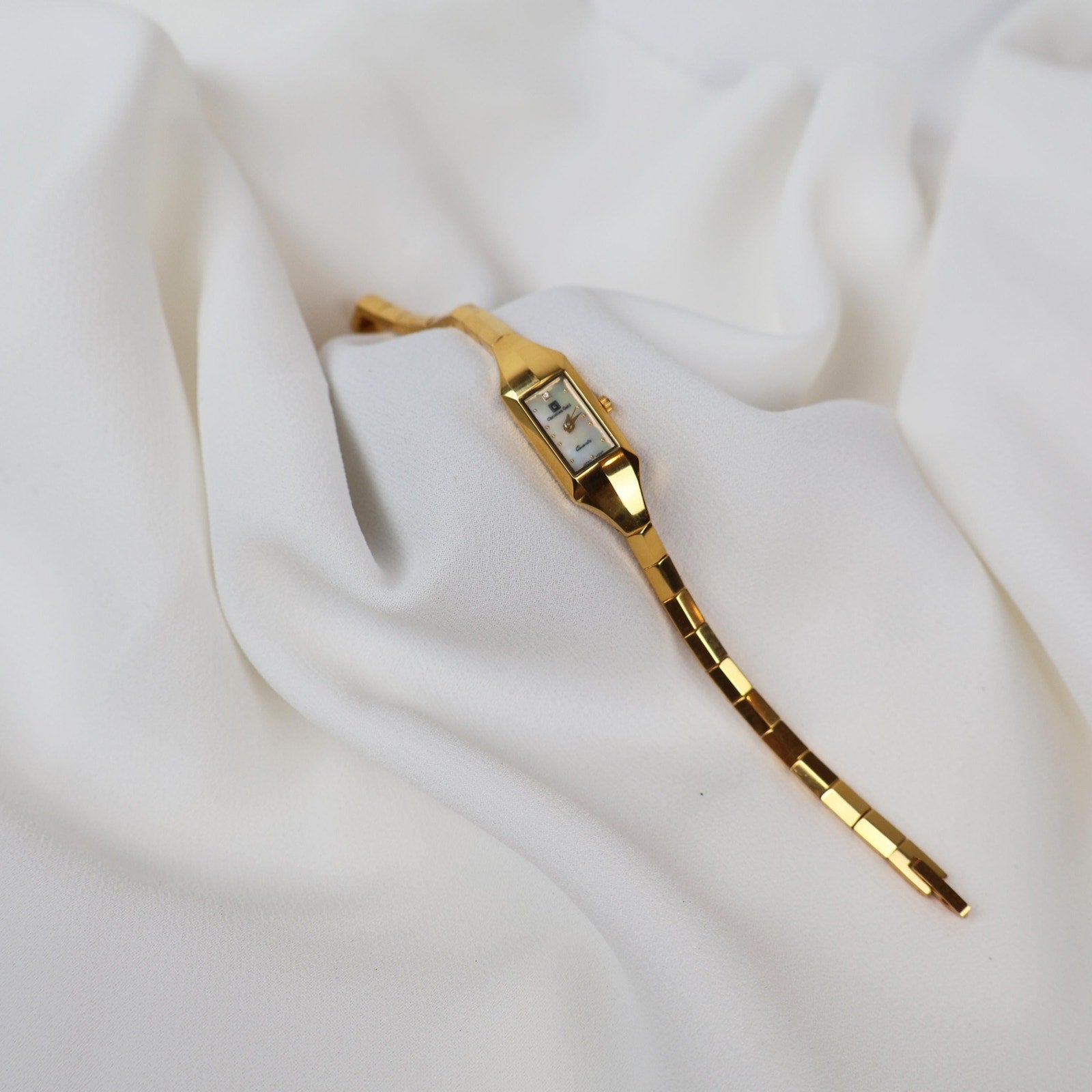 Vintage 18k Gold Plated Christian Gold Watch