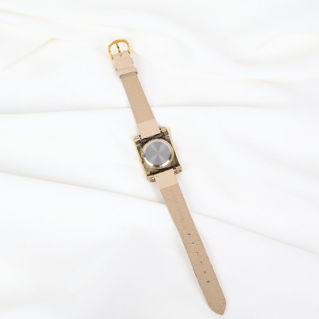 Vintage Anne Koplik Watch with Nude Leather Strap