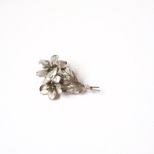 Vintage Sterling Flower Bouquet Brooch