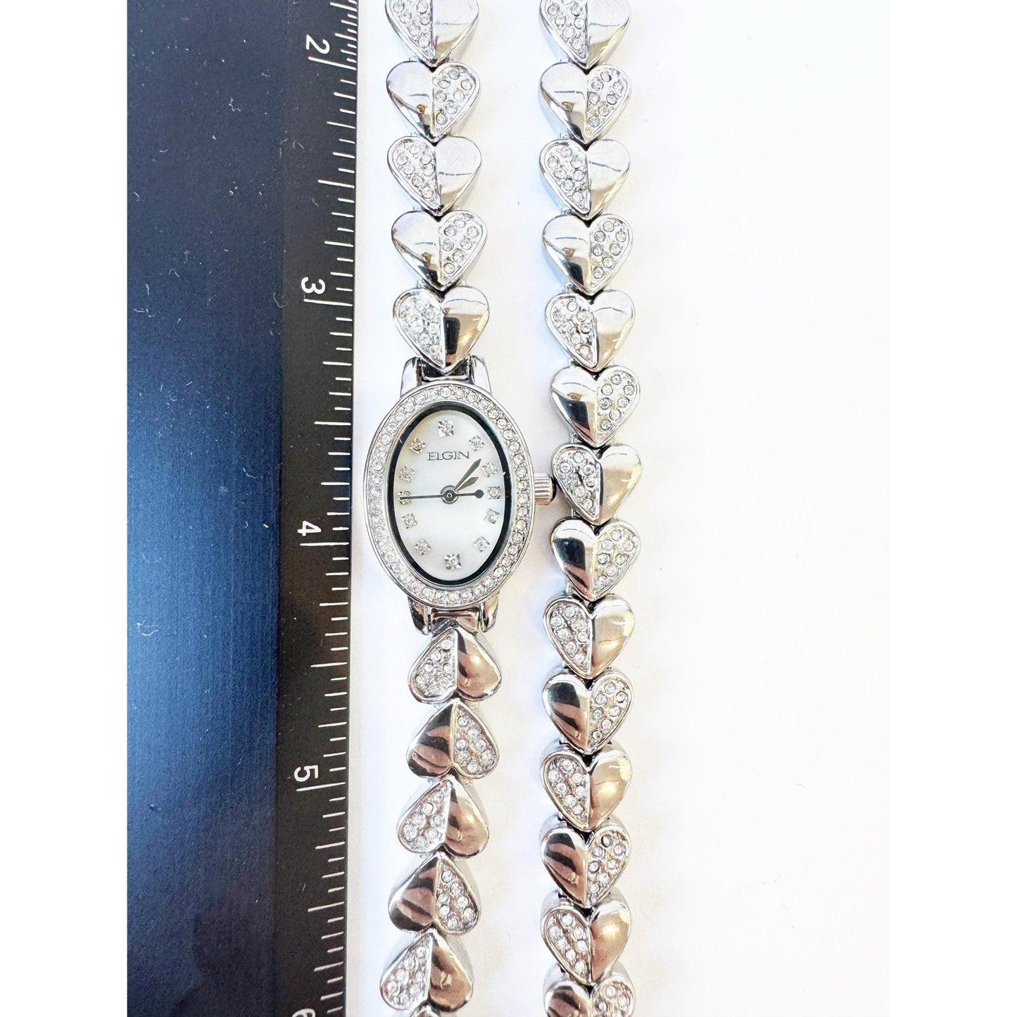 Watch Necklace | Vintage One of a Kind Silver Watch Choker with Diamond Embellishments