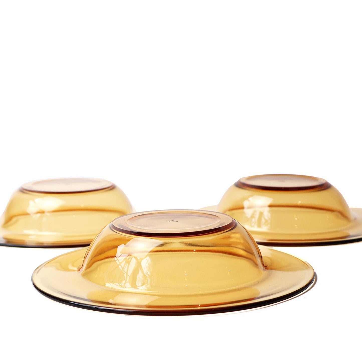 Vintage Yellow Glass Bowls: Set of 3