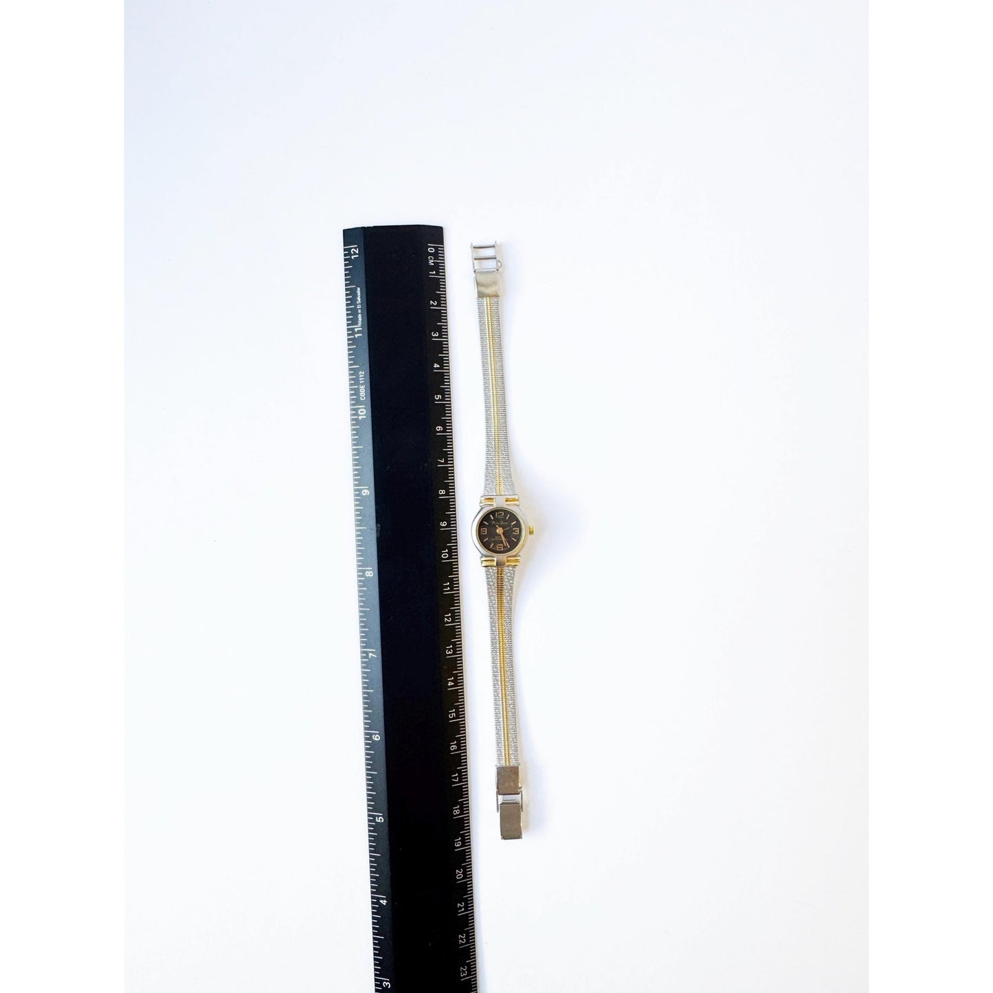 Vintage Two Toned Watch with Black Face l Philip Persio