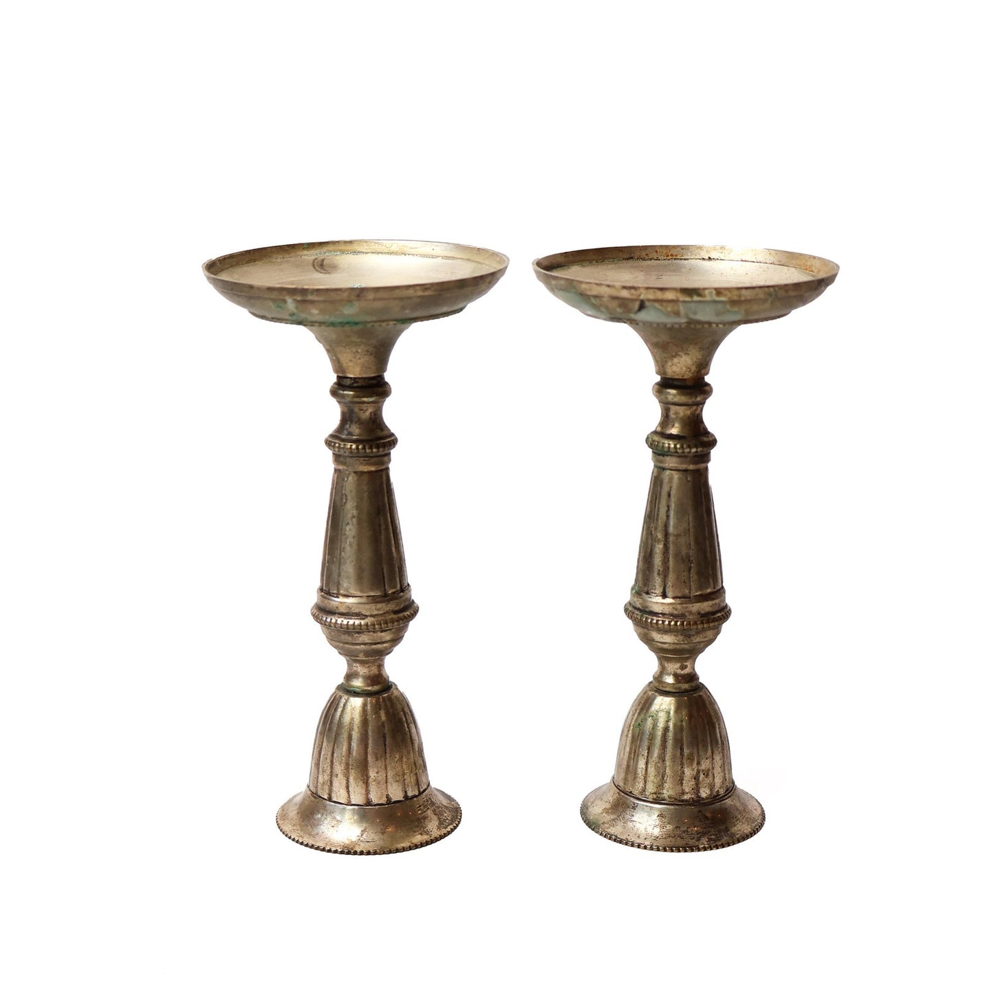 Vintage Brass Candlestick Holder Pair