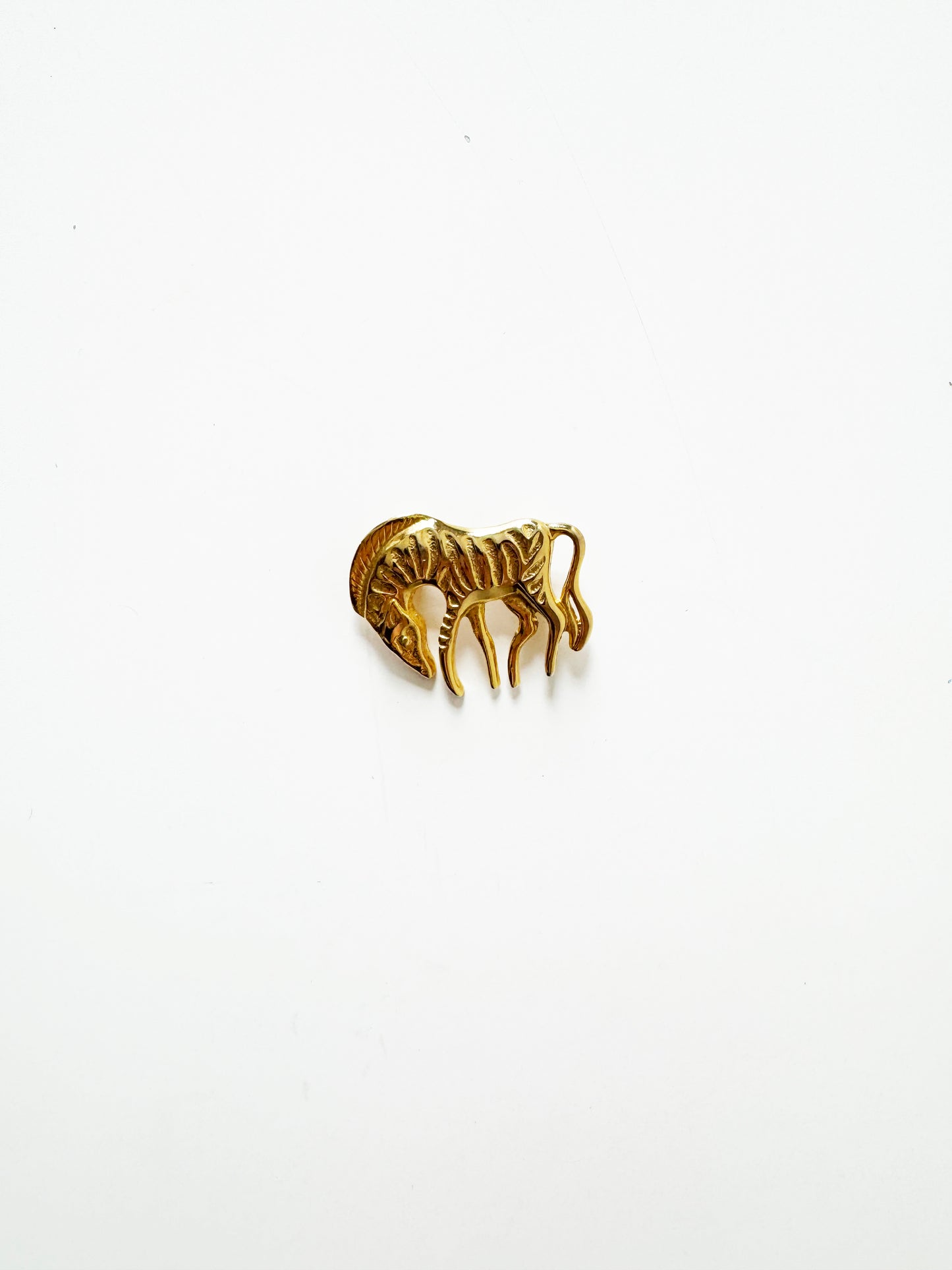 Vintage Greek Zebra Brooch Pin
