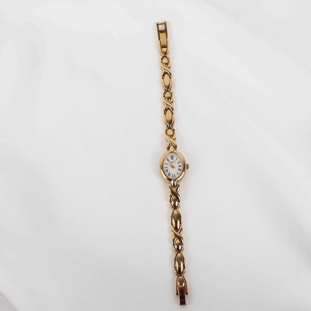 Vintage Seiko Round Face Watch – Gold Tone Rope Style Bracelet (Working Battery)