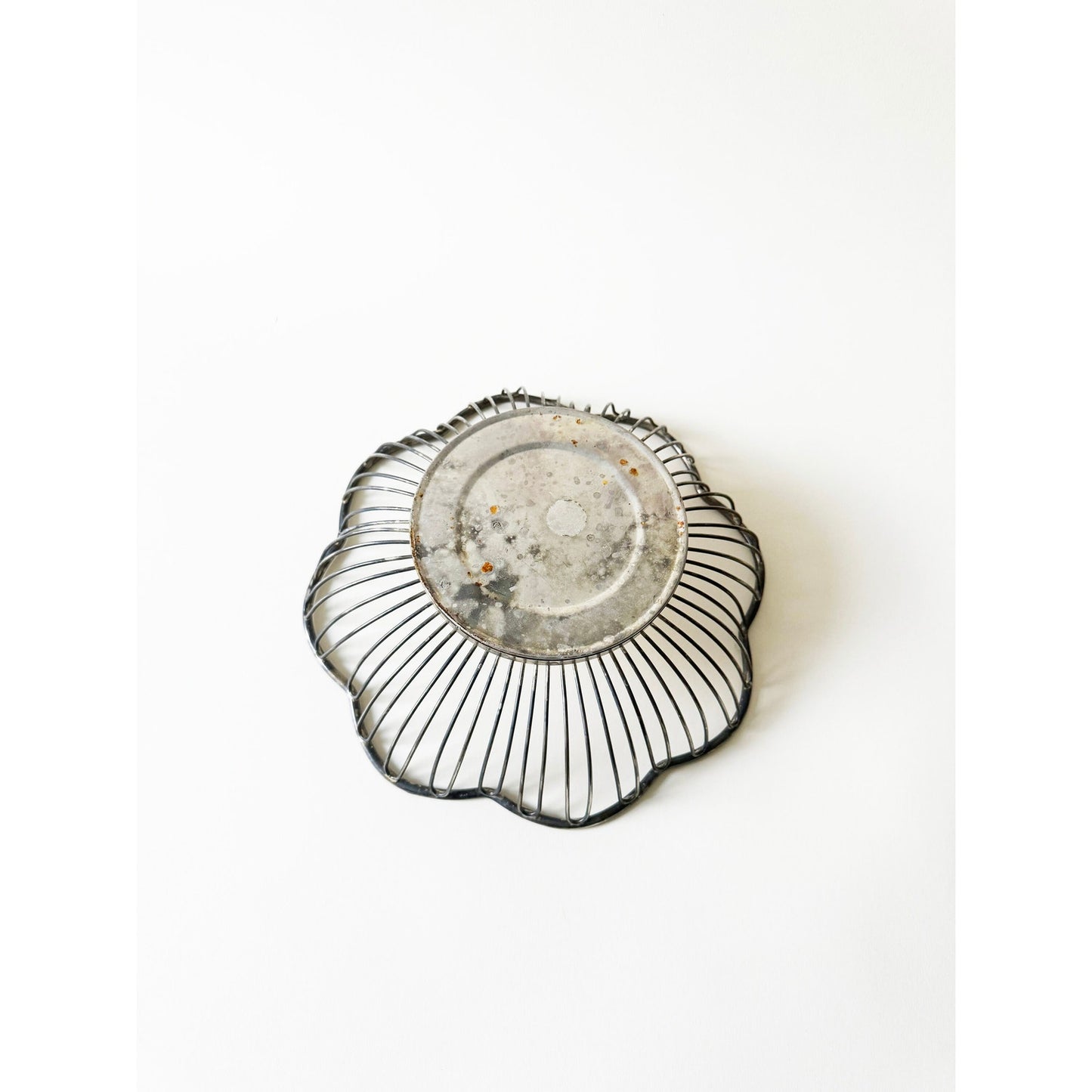 Vintage Silver Wavy Fruit Bowl