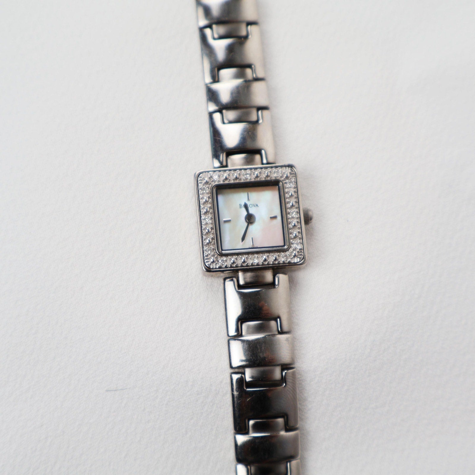 Vintage Bulova Opal Square Face Watch