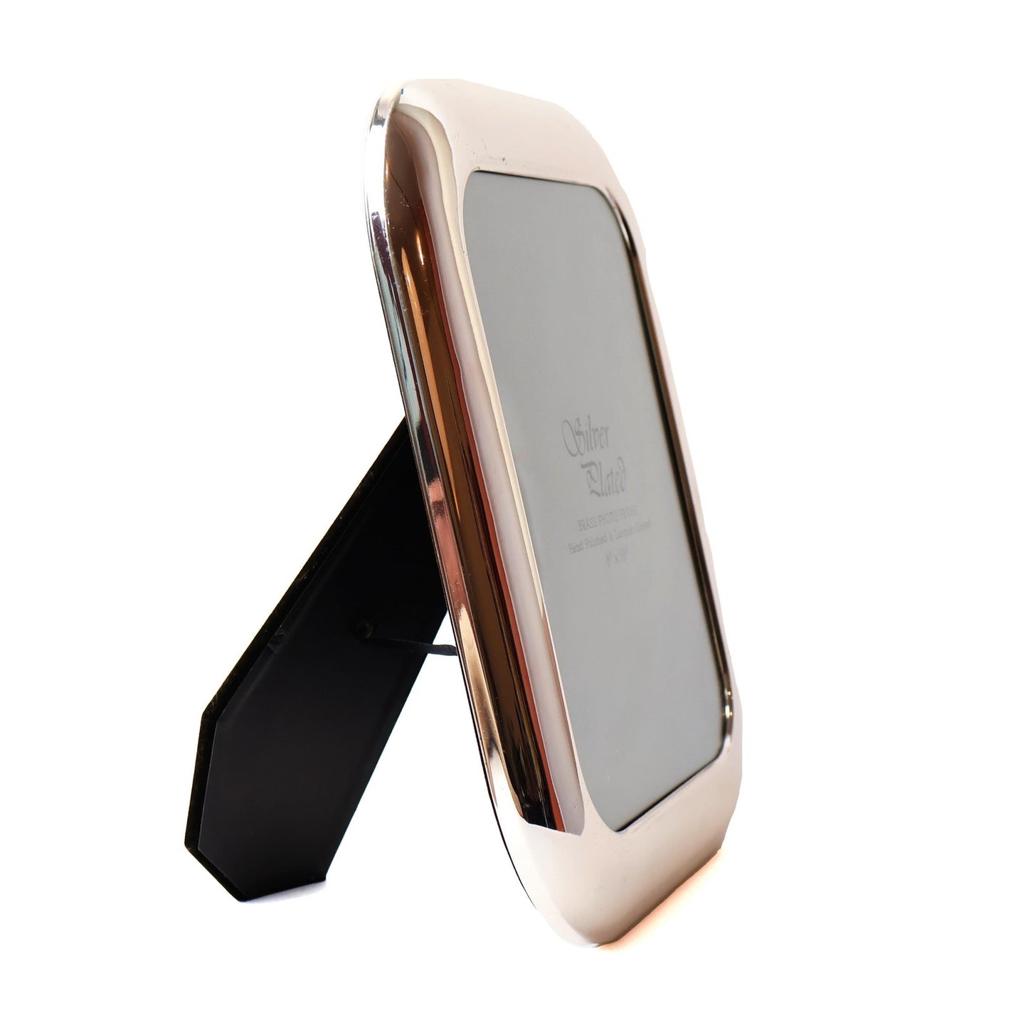 Vintage Brass 12"x 10" Picture Frame: Modernist Gold Tabletop Decor