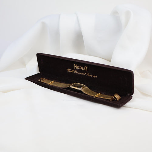 Copied - Stunning Vintage Gold Tone Nicolet Watch in Working Condition