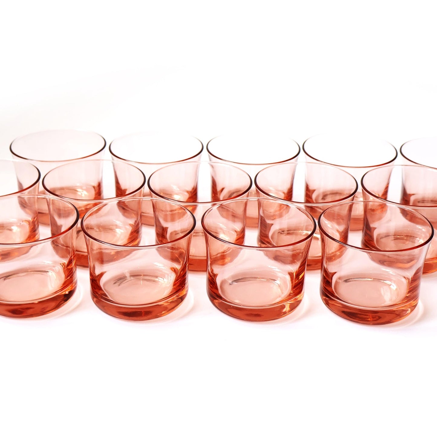 Vintage Pink Cocktail Glass Set