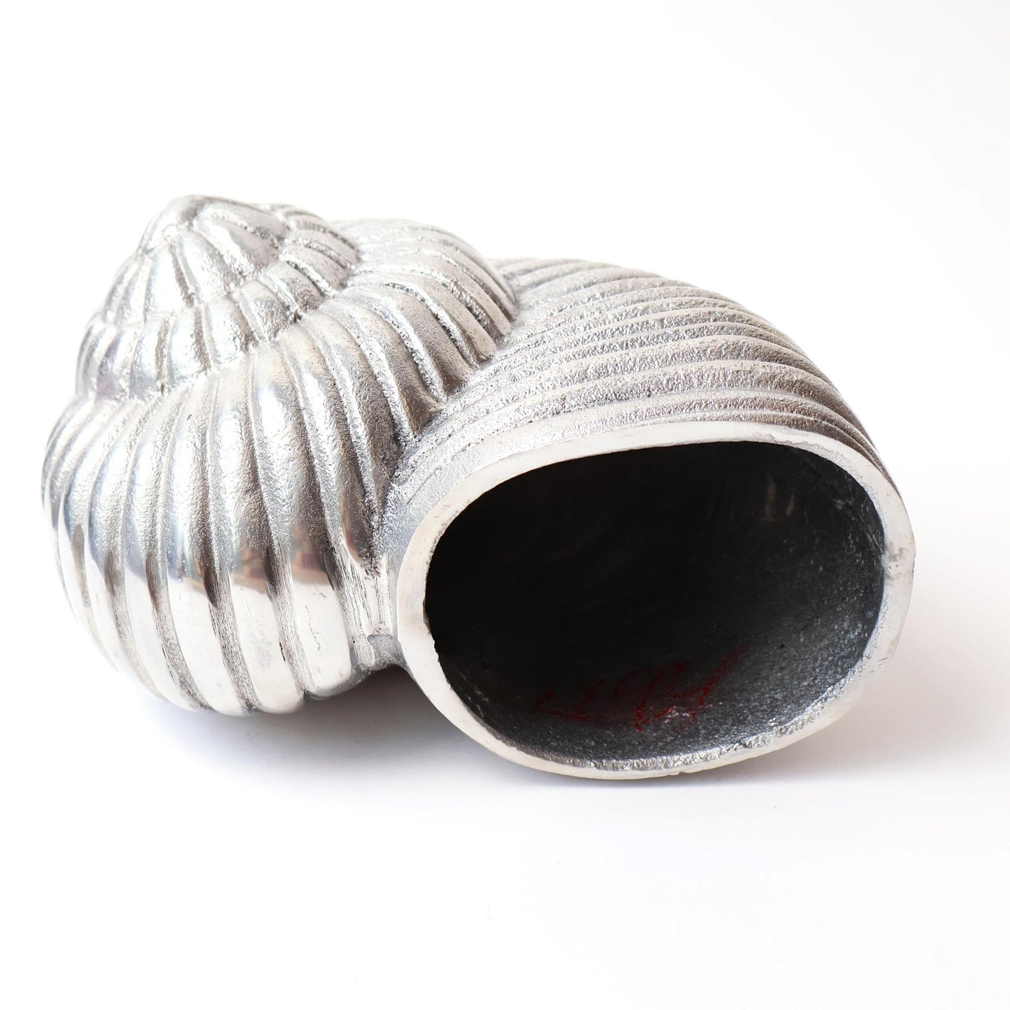 Vintage Large Silver Shell Decor