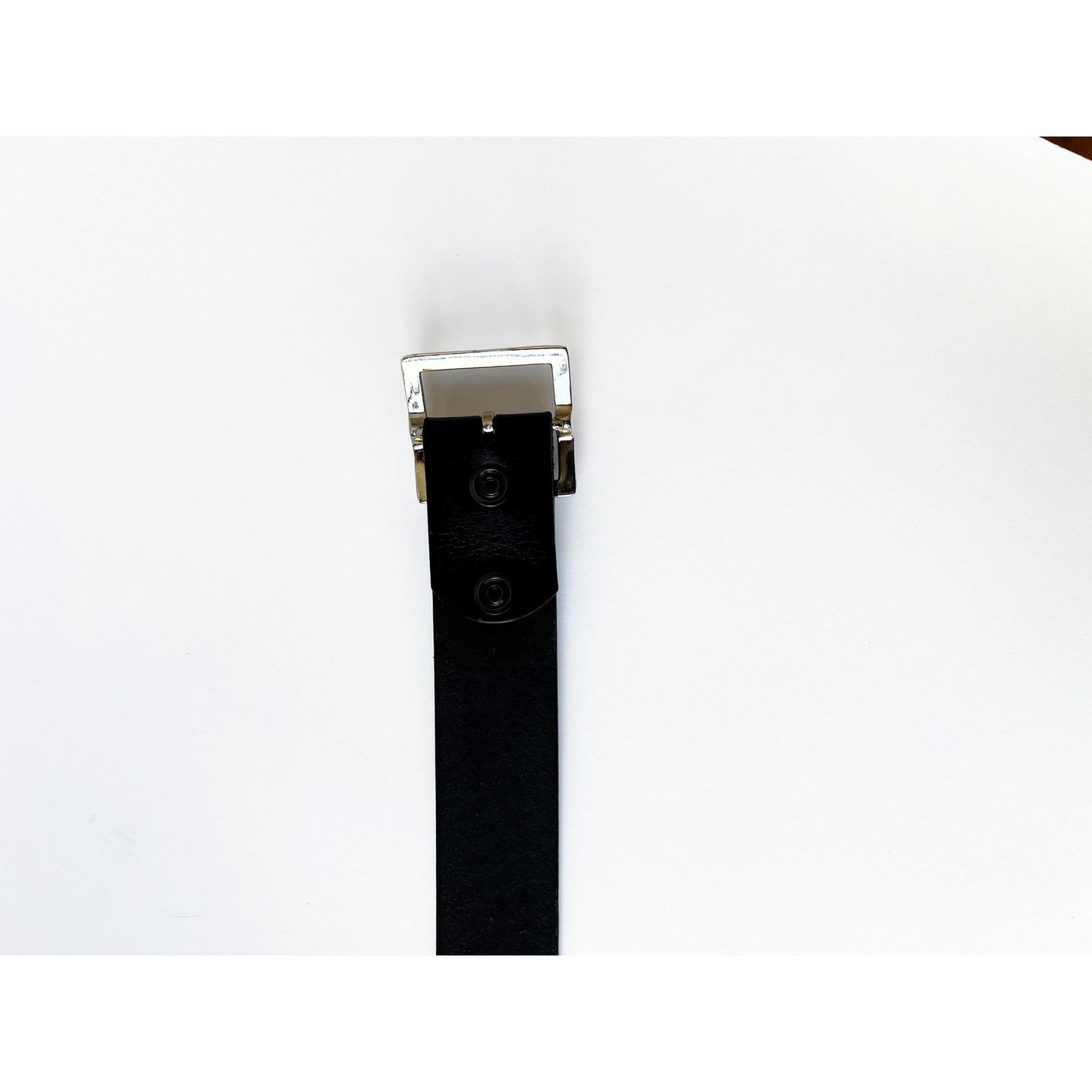Vintage Black Genuine Leather Texture Embossed Belt