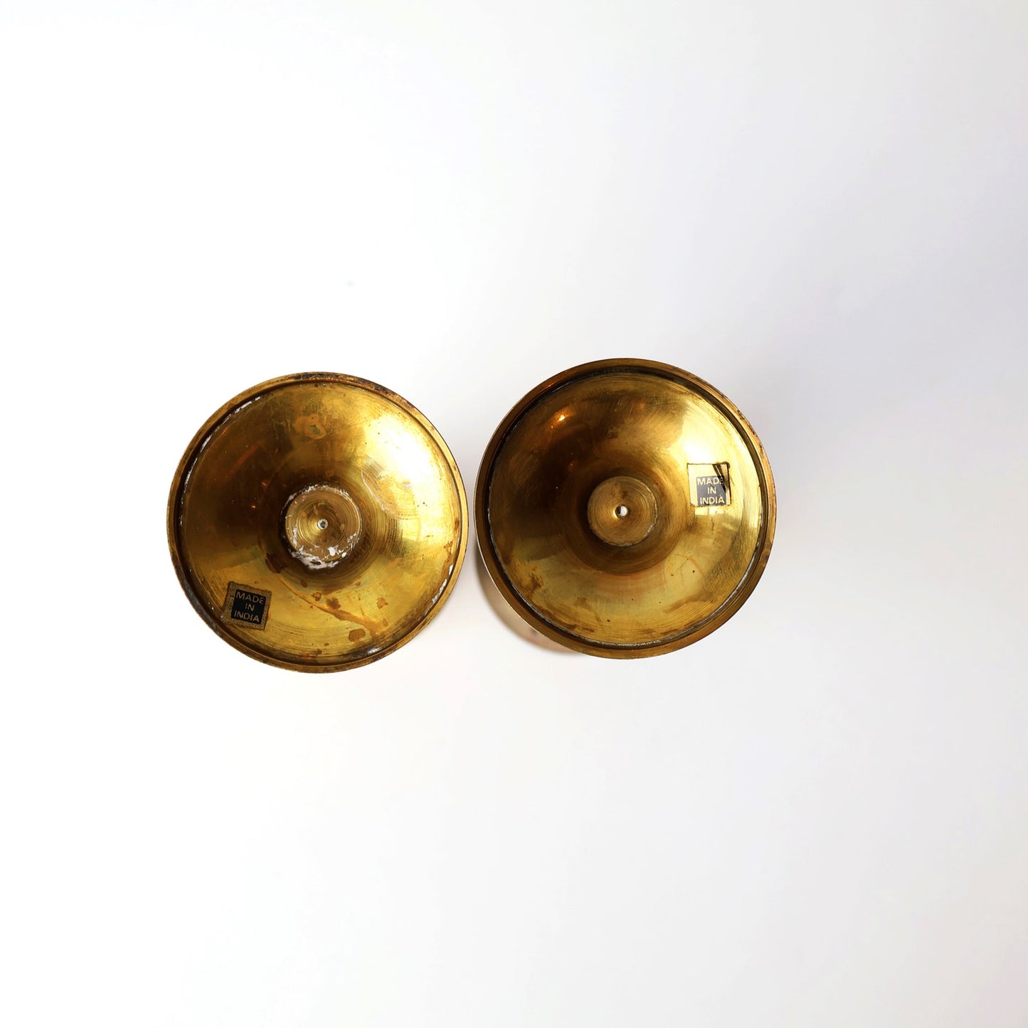 Pair of Brass Champagne Pair of Vintage Brass Glasses
