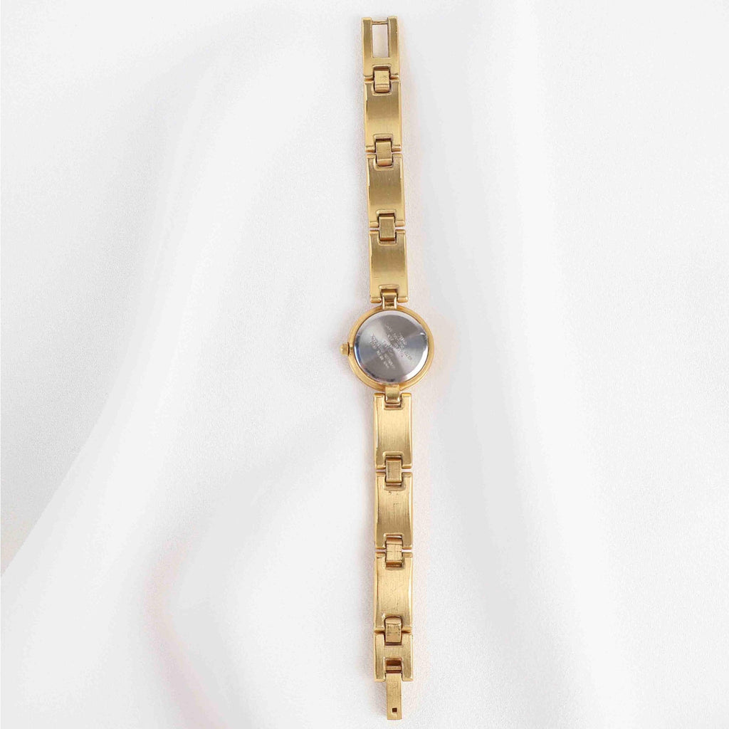 Vintage Anne Klein Round Face Watch – Gold Tone Chunky Style Bracelet (Working Battery)