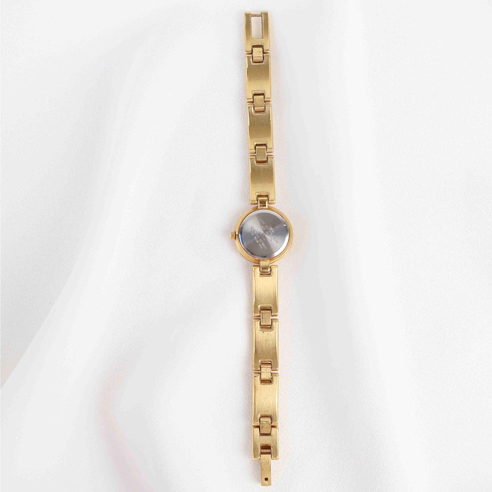 Vintage Anne Klein Round Face Watch – Gold Tone Chunky Style Bracelet (Working Battery)