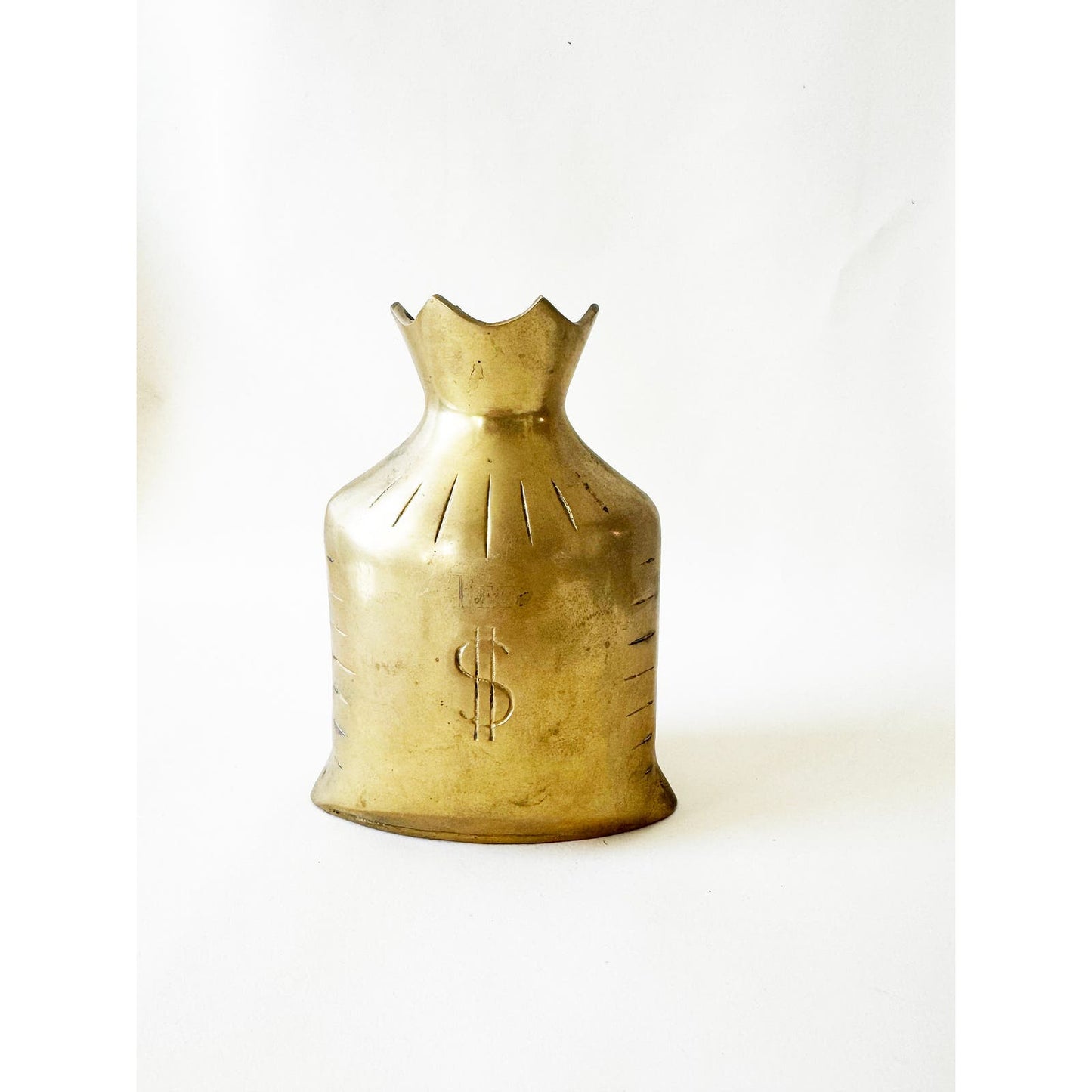 Vintage Solid Brass Coin Bag