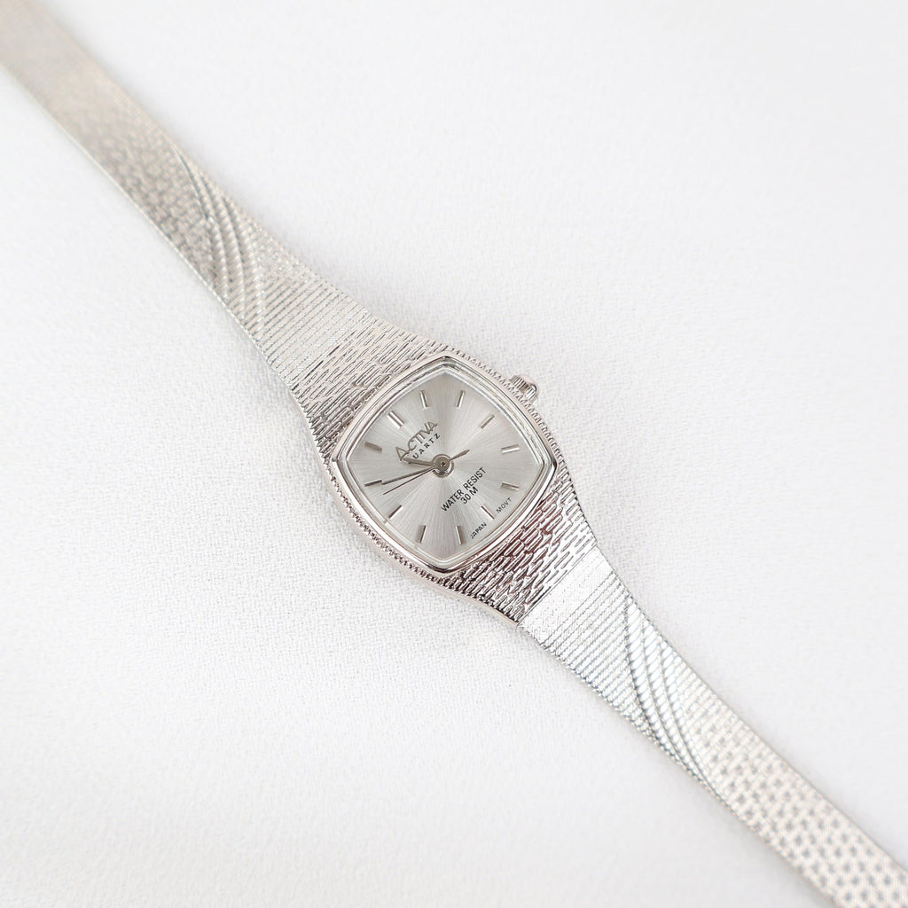 Vintage Activa Silver Tone Quartz Watch