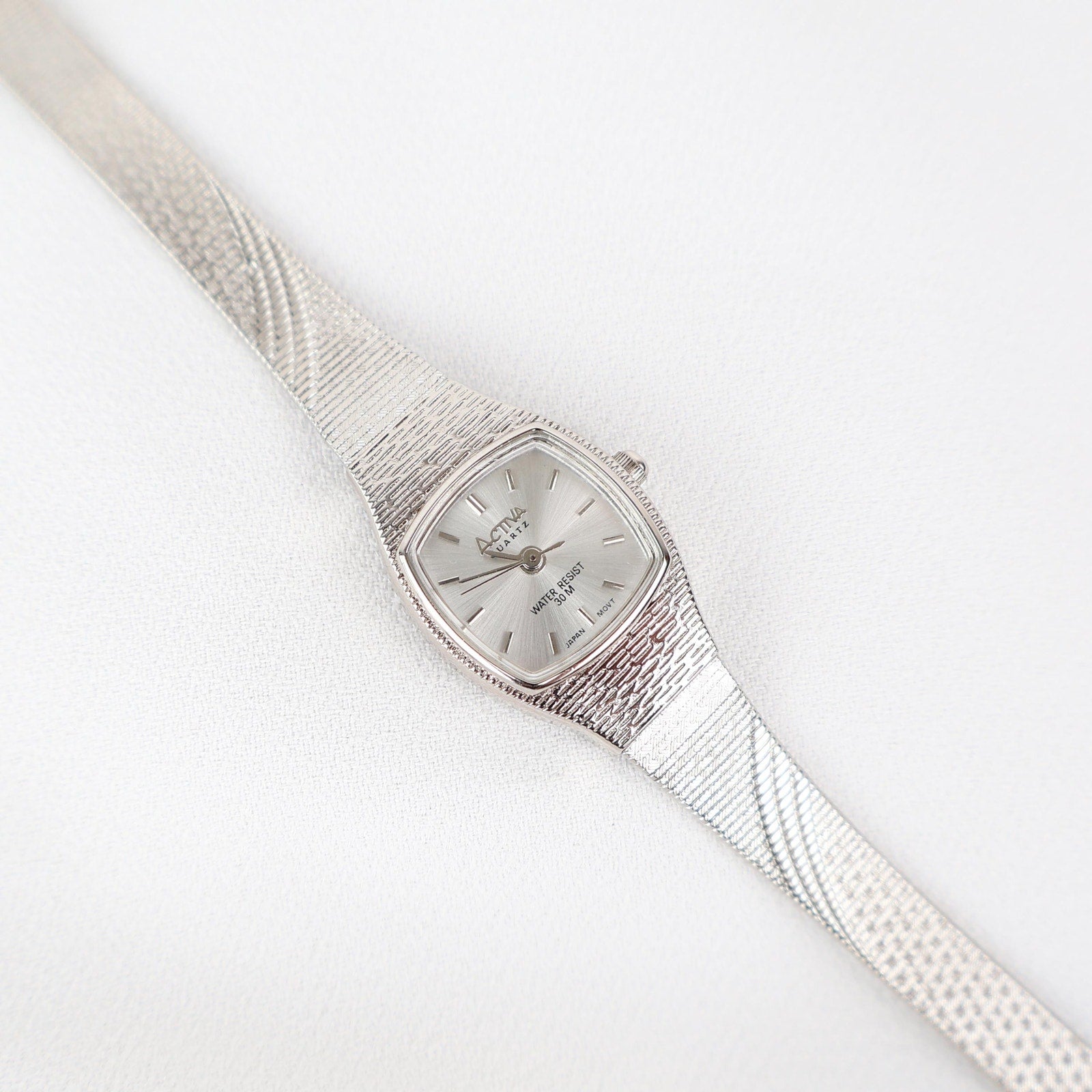 Vintage Activa Silver Tone Quartz Watch