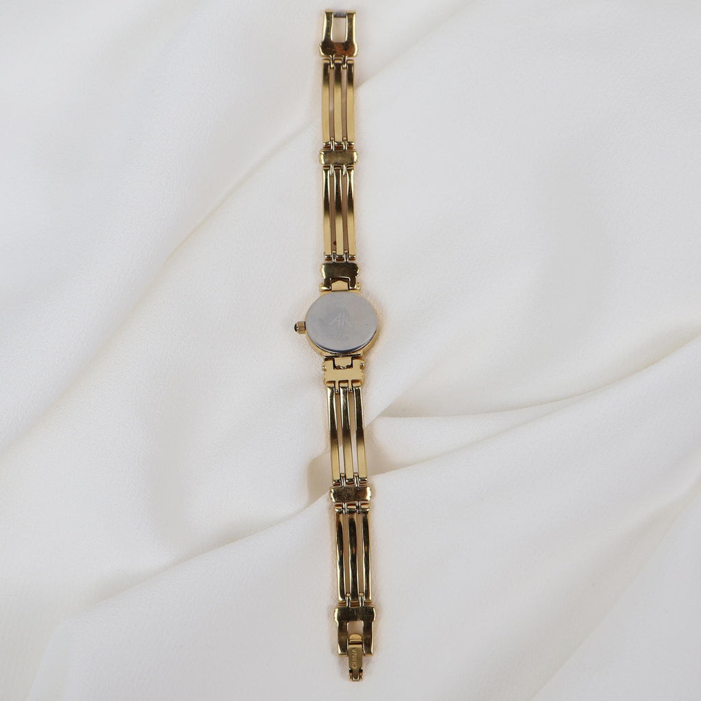 Vintage Gold Tone Anne Klein Watch with Mother of Pearl Face