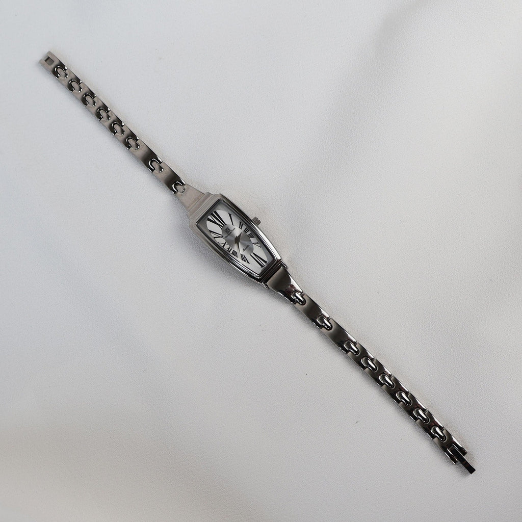 Vintage 18k White Gold Plated Christian Gold Dali Watch