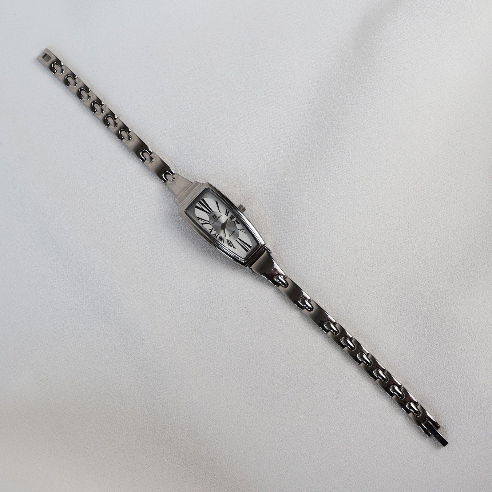 Vintage 18k White Gold Plated Christian Gold Dali Watch