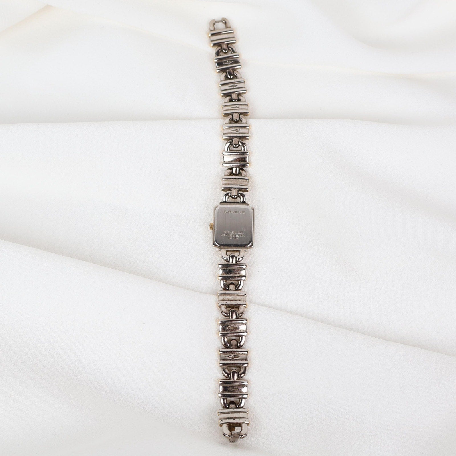 Vintage Two Tone Bulova Locket Watch with a Square Face