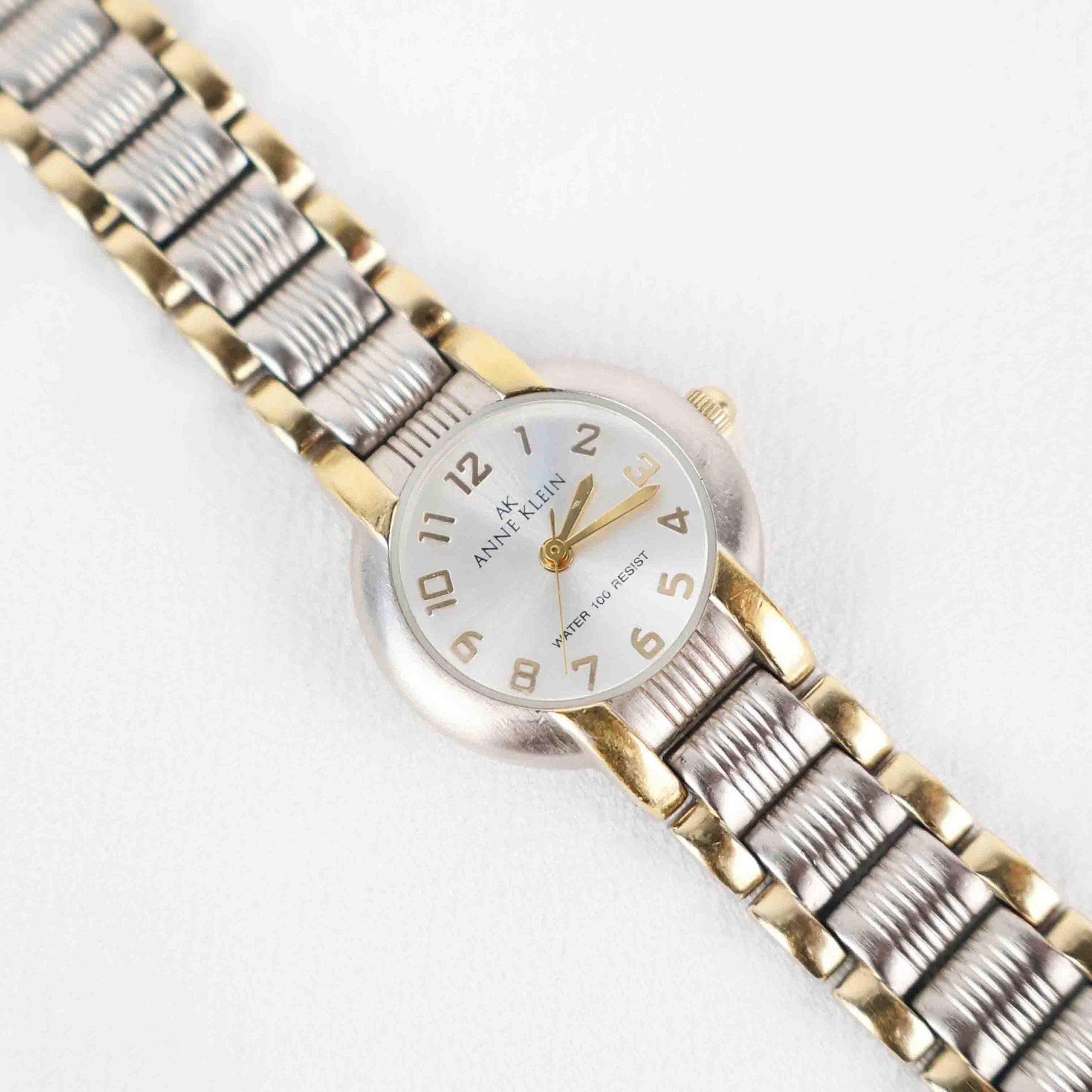 Vintage Anne Klein Circle Face Watch – Two Tone Bracelet (Working Battery)